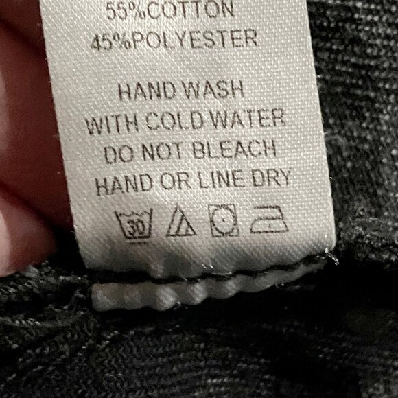 Grunge Goth Punk ROCK & ROLL Preppy Y2K Cotton Oversized Raw Seam Shirt Jacket S - Picture 11 of 11